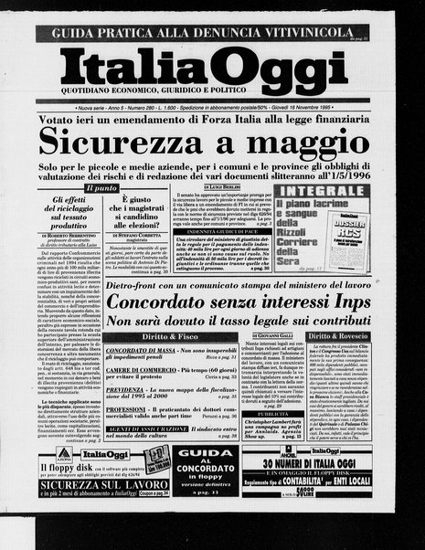 Italia oggi : quotidiano di economia finanza e politica